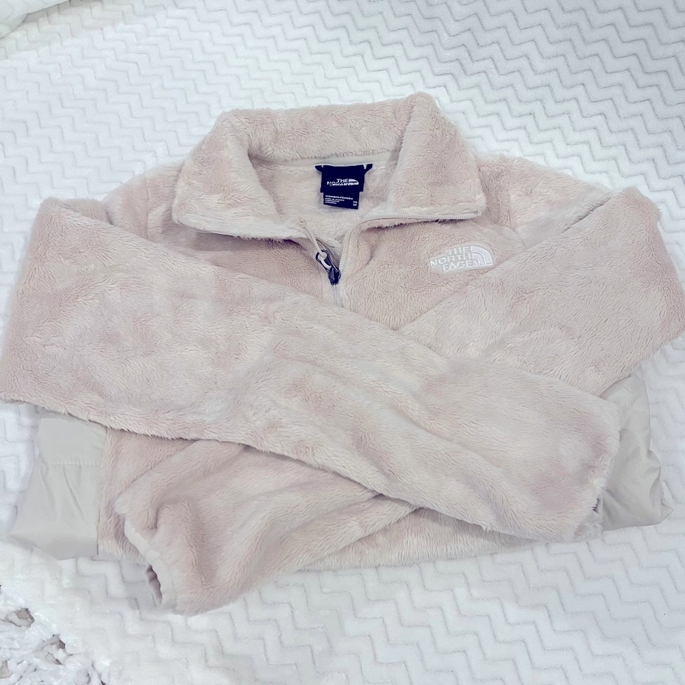 Fuzzy North Face  sweater .